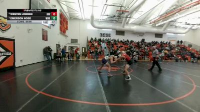 150 lbs Cons. Semi - Westen Lindeen, Huntley Project (Worden) vs Emerson Nose, Laurel