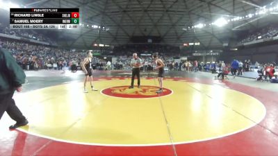Boys 3A 126 lbs Champ. Round 2 - Samuel Moery, Ingraham vs Richard Lingle, Shelton