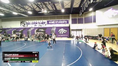 52 lbs Quarterfinal - Kaiser Nelson, Riverside vs William Rosas, Sanderson Wrestling Academy