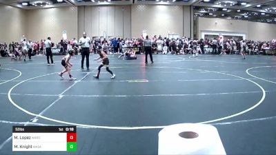 52 lbs 3rd Place - Messiah Lopez, Warden Elite vs McCoy Knight, Wasatch WC