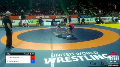 57kg Quarterfinal - Torin MacFayden, London-Western WC vs Garette Saunders, Brock WC