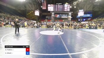 100 lbs Cons 32 #2 - Ava Fodera, California vs Camdyn Elliott, Florida