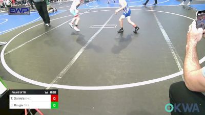 52 lbs Round Of 16 - Tobias Daniels, Checotah Matcats vs Jase Ringle, Collinsville Cardinal Youth Wrestling