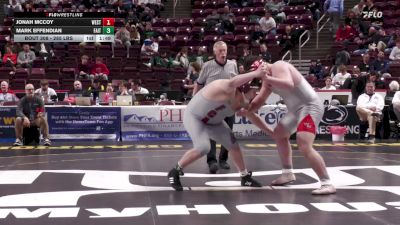 285 lbs Quarterfinal - Jonah McCoy, Westmont Hilltop vs Mark Effendian, Faith Christian