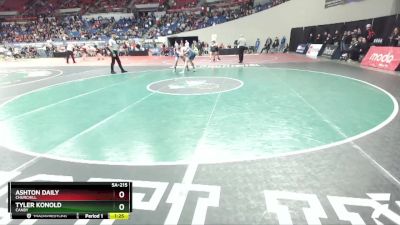 5A-215 lbs Champ. Round 1 - Ashton Daily, Churchill vs Tyler Konold, Canby