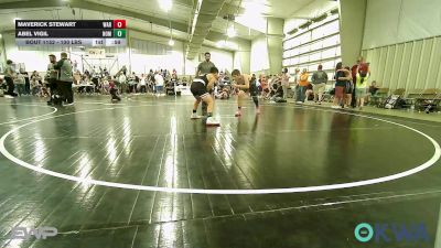 100 lbs 3rd Place - Maverick Stewart, Warner Eagles Youth Wrestling vs Abel Vigil, Team Nomad