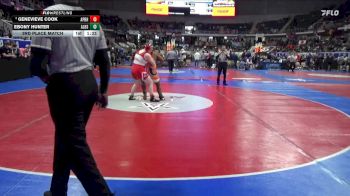 1-5A 185 3rd Place Match - Genevieve Cook, A P Brewer High School vs Ebony Hunter, Alexandria HS