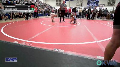 55 lbs Semifinal - James Evans, Bartlesville Wrestling Club vs Achilles Davie, Salina Wrestling Club