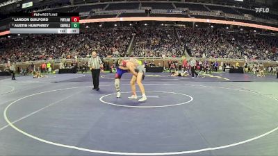 D3-165 lbs Cons. Round 1 - Austin Humphrey, Chippewa Hills HS vs Landon Guilford, Portland