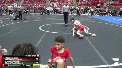 58 lbs Quarterfinal - Henry Hunsel, Greater Heights Wrestling vs Clayten White, Fergus Falls Wrestling Club