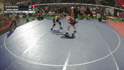 157 lbs Cons. Sub-semis - Zayden Denton, Idaho vs Israel Knight, Nevada