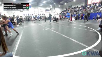 64 lbs Consi Of 8 #2 - Zaidyn Samples, Southmoore SaberCats Wrestling vs Sophia Martinez, Choctaw Ironman