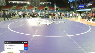 100 lbs Cons 8 #1 - William Fontenot, LA vs Justin Winter, OH