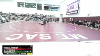 197 lbs Round 3 (3 Team) - Michael Whitney, Mt. SAC (Maroon) vs Talha Bektas, Santa Ana College