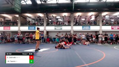 95-102 lbs 5th Place Match - Michael Tasnic, Force Elite vs Colton Zabinski, Backyard Brawlers - Midwest