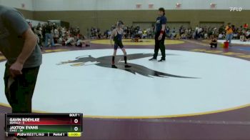 70 lbs Semis (4 Team) - Gavin Boehlke, Buffalo vs Jaxton Evans, F/MCC