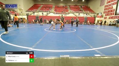 76 lbs Rr Rnd 1 - Jordon Martinez, Wesley Wrestling Club vs Kasen Peters, Claremore Wrestling Club