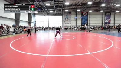 100 lbs Round Of 64 - Jessica Smokes, CT vs Sandavi McCants, FL
