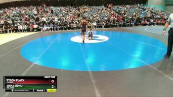 106 lbs Semifinal - Tyson Flack, La Pine vs Siraj Sidhu, Del Oro