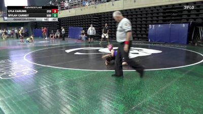 51 lbs Quarterfinal - Lyla Carling, Spencer vs Mylah Carney, Hamilton