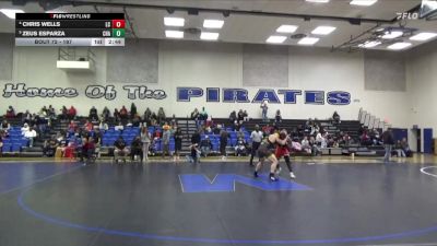 197 lbs Quarterfinal - Zeus Esparza, Chabot College vs Chris Wells, Lassen College