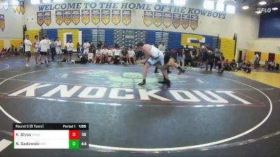 215 lbs Round 5 (8 Team) - Kian Blyss, SOWA /HWC vs Nate Sadowski, Naperville Central