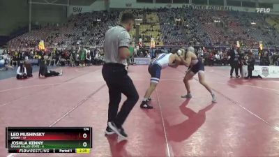 174 lbs Semis & 3rd Wb (16 Team) - Joshua Kenny, Grand Valley State vs Leo Mushinsky, UMary
