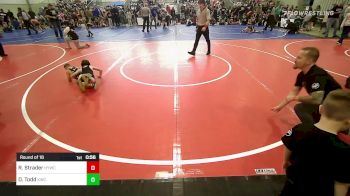 61 lbs Round Of 16 - Ryker Strader, Hilldale Youth Wrestling Club vs Declan Todd, Keystone Wrestling Club