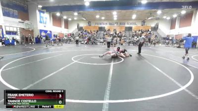 215 lbs Cons. Round 5 - Tannor Costello, Millikan High Shcool vs Frank Emeterio, Walnut