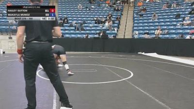 160 lbs Cons. Semi - Hailey Sutton, Bellevue vs Makayla Munoz, Oklahoma City University