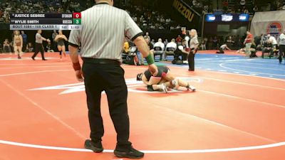 155 Class 1 lbs Champ. Round 1 - Justice Sebree, St. Charles West vs Wylie Smith, Odessa