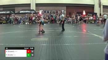 65 lbs Round 1 (6 Team) - Forest Brooks, Contenders Wrestling Academy Green vs Killian Ormond, Ares Red