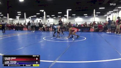 119 lbs 2nd Wrestleback (16 Team) - Caleb Gray, Alabama vs Luke Young, Pennsylvania Red