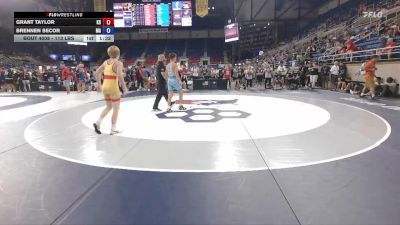 113 lbs Champ. Rd Of 128 - Grant Taylor, KS vs Brennen Secor, MA
