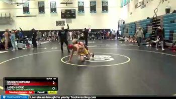 138 lbs Cons. Round 1 - Hayden Romero, Rock Springs vs Jaden Houk, Lingle-Ft. Laramie/Southeast