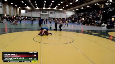 184 lbs Champ. Round 3 - Logan Noble, Colorado Mesa University vs Triston Vande Velde, Bethany (Kan.)