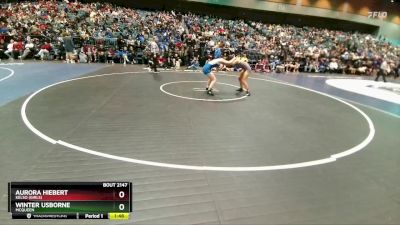 130 lbs Champ. Round 2 - Aurora Hiebert, Kelso (Girls) vs Winter Usborne, Mcqueen