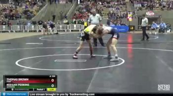 A 120 lbs Champ. Round 1 - Keegan Perkins, Seymour vs Thomas Brown, Page