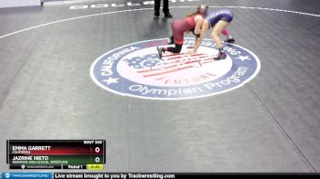 127 lbs Cons. Round 4 - Jazrine Nieto, Redwood High School Wrestling vs Emma Garrett, California