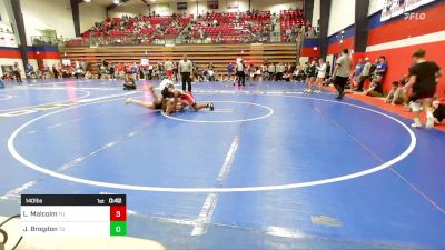 140 lbs Consi Of 4 - Laquan Malcolm, Tulsa Union vs Jaxon Brogdon, Tulsa Union