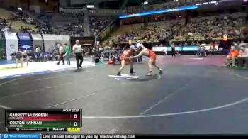 220 lbs Quarterfinal - Garrett Hudspeth, Oak Grove vs Colton Hannah, Kirksville