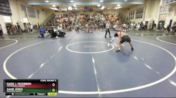 132 lbs Cons. Round 5 - Gage J. McKibben, Centennial/Corona vs Dane Zisko, Fountain Valley