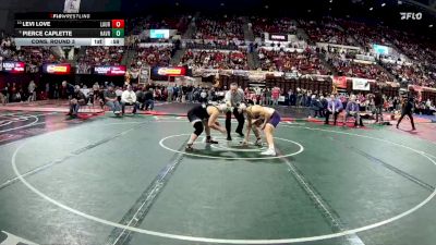 A - 190 lbs Cons. Round 3 - Levi Love, Laurel vs Pierce Caplette, Havre