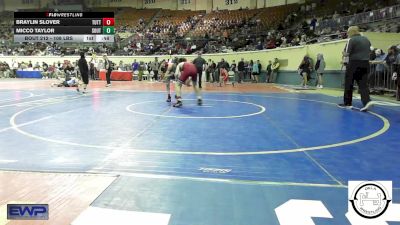 108 lbs Consi Of 8 #1 - Braylin Slover, Tuttle vs Micco Taylor, Southmoore SaberCats Wrestling