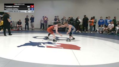 57 kg Cons. Rd Of 32 - Dominic Brown, Howe Wrestling School, LLC vs Carson Dupill, Jackrabbit Wrestling Club