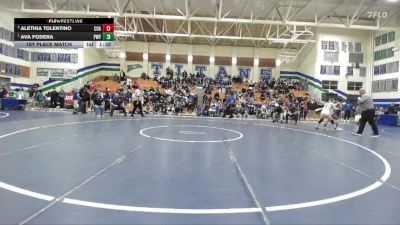 105 lbs 1st Place Match - Ava Fodera, Poway vs Alethia Tolentino, Coastal Academy