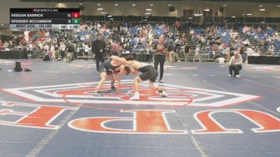 126 lbs Consi Of 32 #2 - Keegan Barrick, PA vs Spenser McCammon, IN