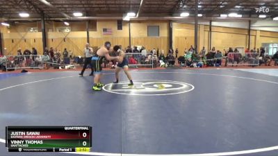 285 lbs Quarterfinal - Vinny Thomas, Unattached vs Justin Sawai, Eastern Oregon University