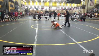 77 lbs Quarterfinal - Hudson Koppes, Big Game Wrestling Club vs Kael Schindler, Team Valley Wrestling Club