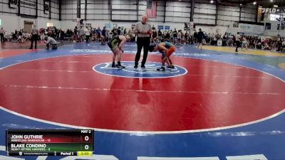 120 lbs Round 1 (4 Team) - John Guthrie, WRESTLING WAREHOUSE vs Blake Condino, HEAVY HITTING HAMMERS